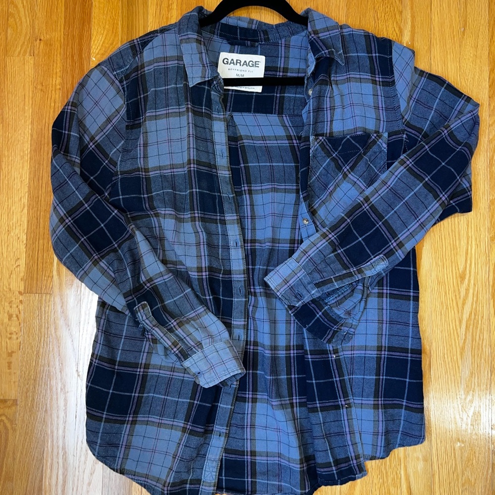 US Size Medium, Boyfriend Fit style Flannel
